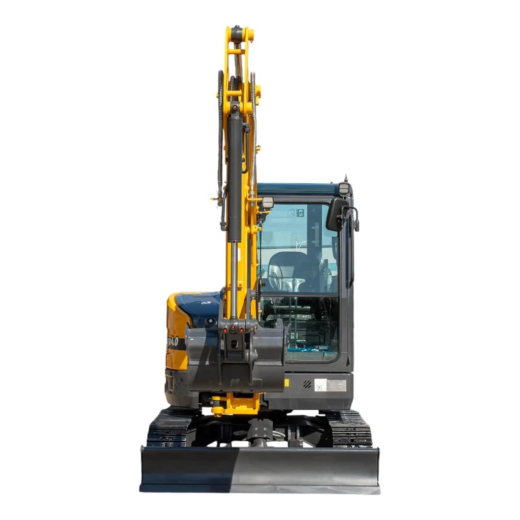 TYPHON NAGA 4.0 Mini Excavator with 4 Ton 24.4hp Yanmar Diesel Engine Metal Track ISO SAE control switch, AC Heater Cabin, 2 Travel Speed View 3