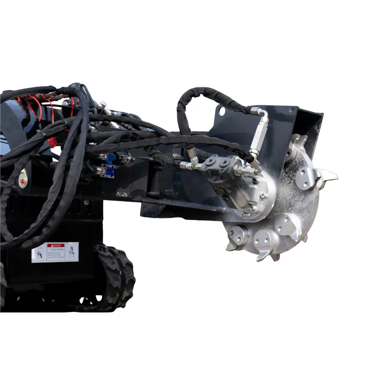 Hydraulic Swing Stump Grinder Attachment for TYPHON STOMP X1300 & STOMP 509 Mini Skid Steers View 3