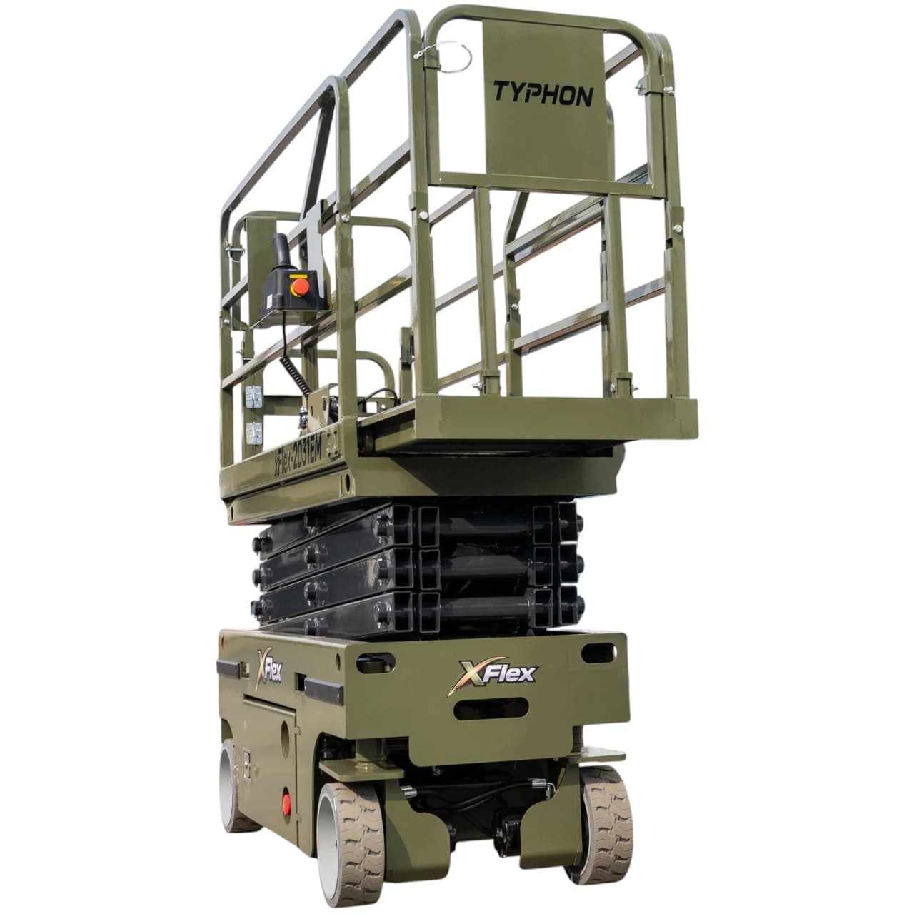 TYPHON xFLEX-2031EM 1.2 Ton Electric Mini Scissor Lift with 20ft Max Platform Height and 19.7" Platform Extend View 3