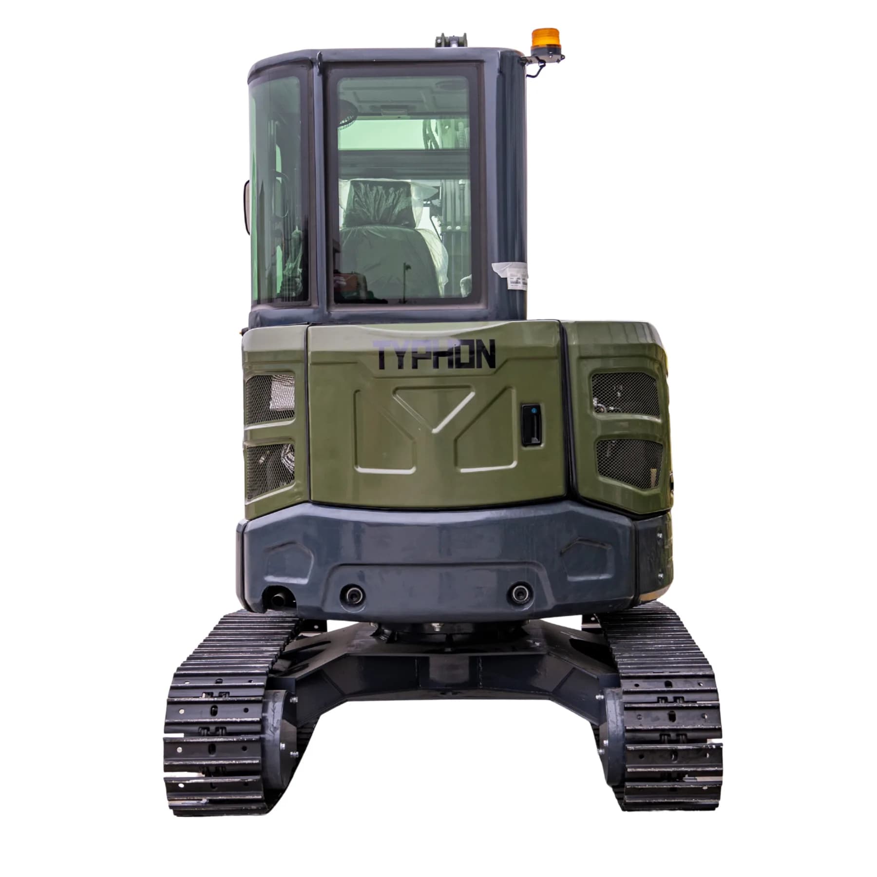 TYPHON KUVUO 4.0 four ton cabin mini excavator w Kubota D1703 Diesel engine Metal Tracks, Boom Swing, AC Heater, Hydraulic Control View 4