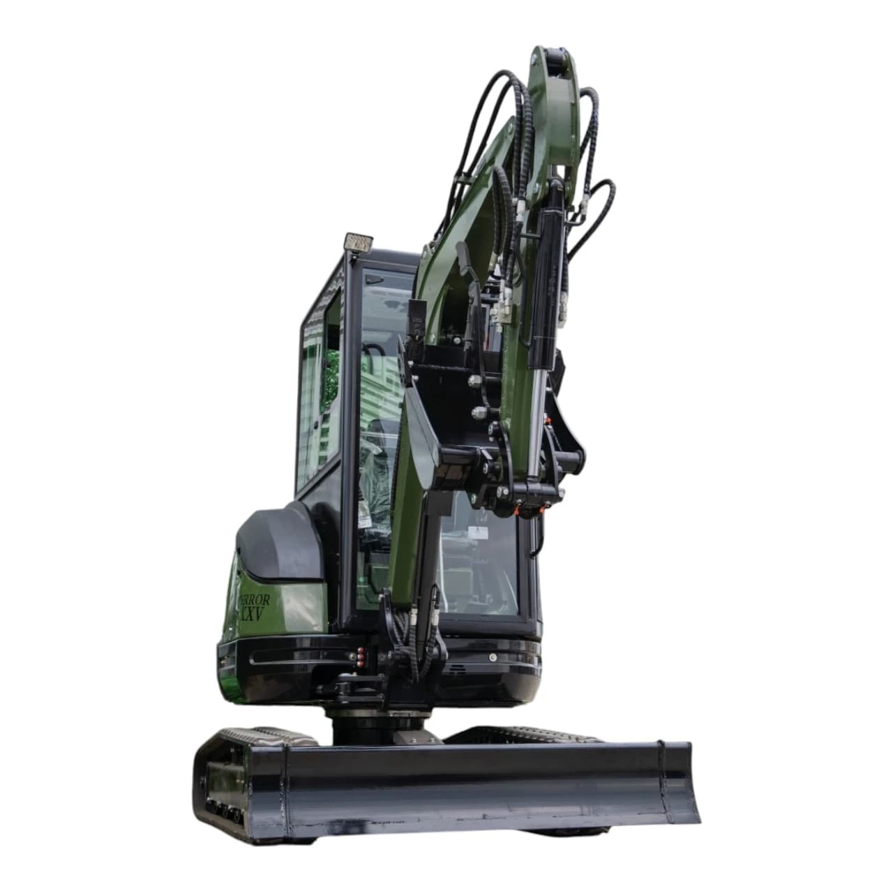TYPHON TERROR XXV Diesel Mini Excavator 2.7 Ton, 25.1 hp Kubota D1105 RetractableTracks, AC Cabin View 4