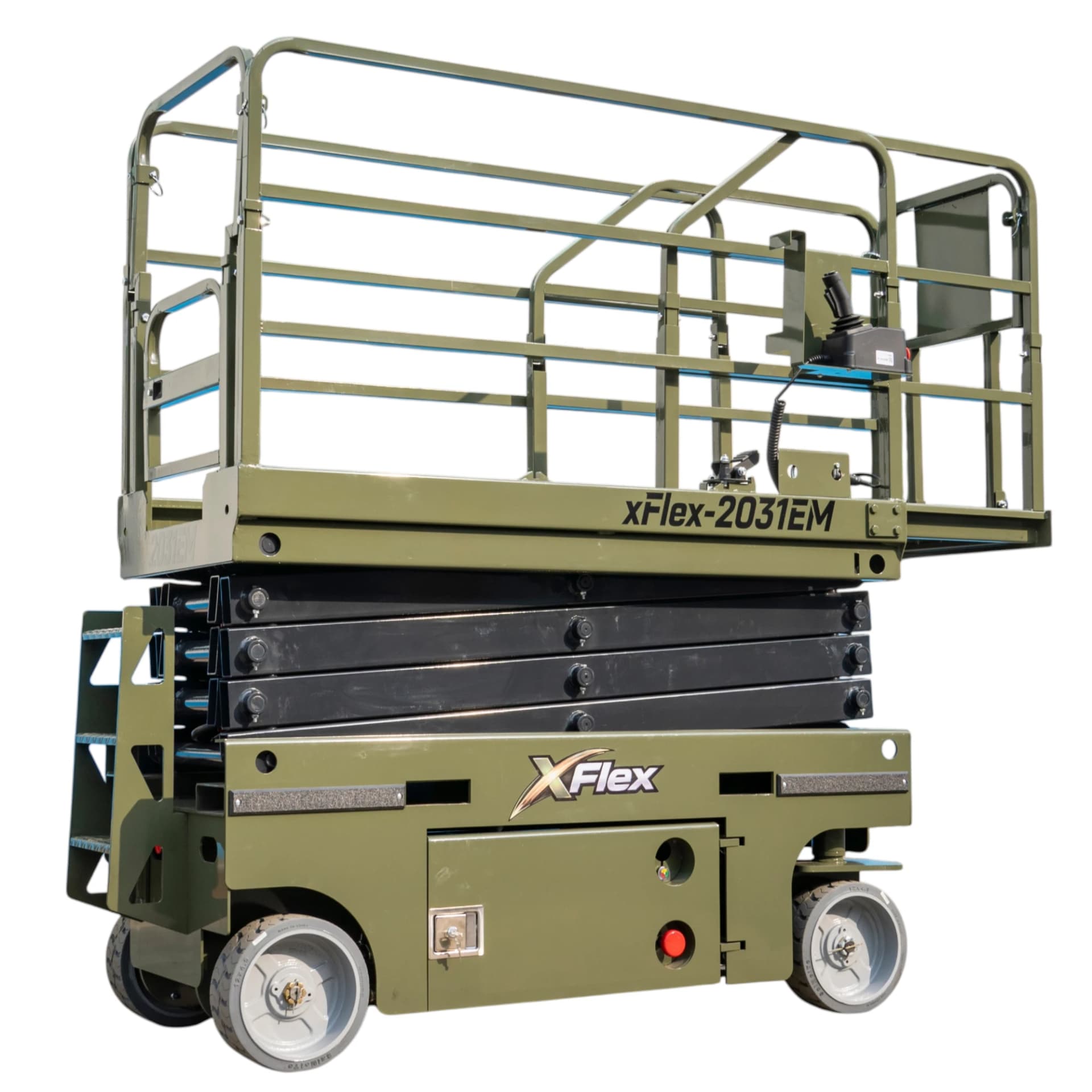TYPHON xFLEX-2031EM 1.2 Ton Electric Mini Scissor Lift with 20ft Max Platform Height and 19.7" Platform Extend View 4