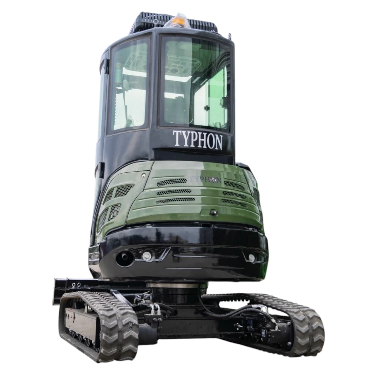 TYPHON TERROR XXV Diesel Mini Excavator 2.7 Ton, 25.1 hp Kubota D1105 RetractableTracks, AC Cabin View 5