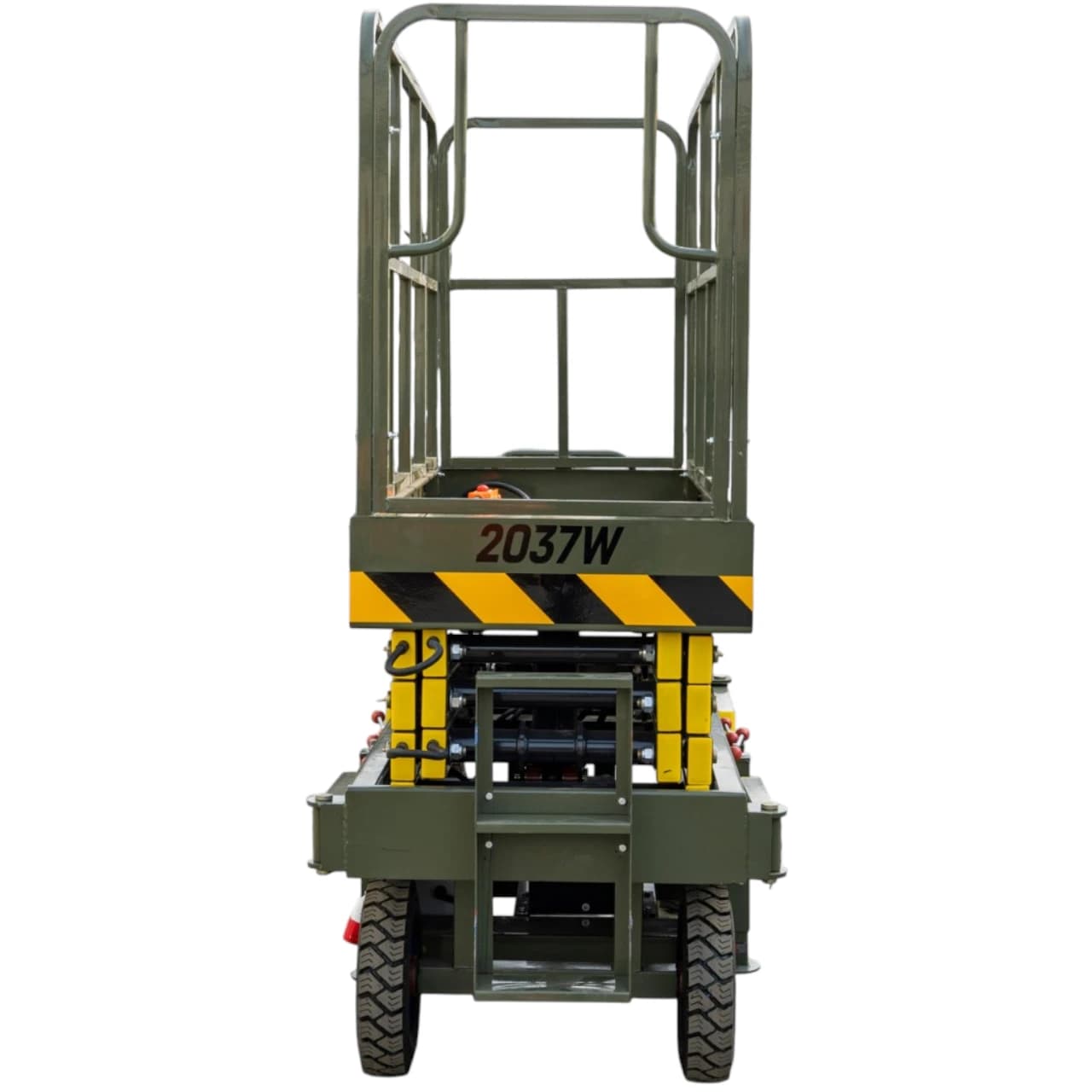TYPHON xFlex-2037W Walk-Behind Scissor Lift comes with 20ft Working Height and Manual outriggers 1102 lbs load capacity 110V Electric View 5