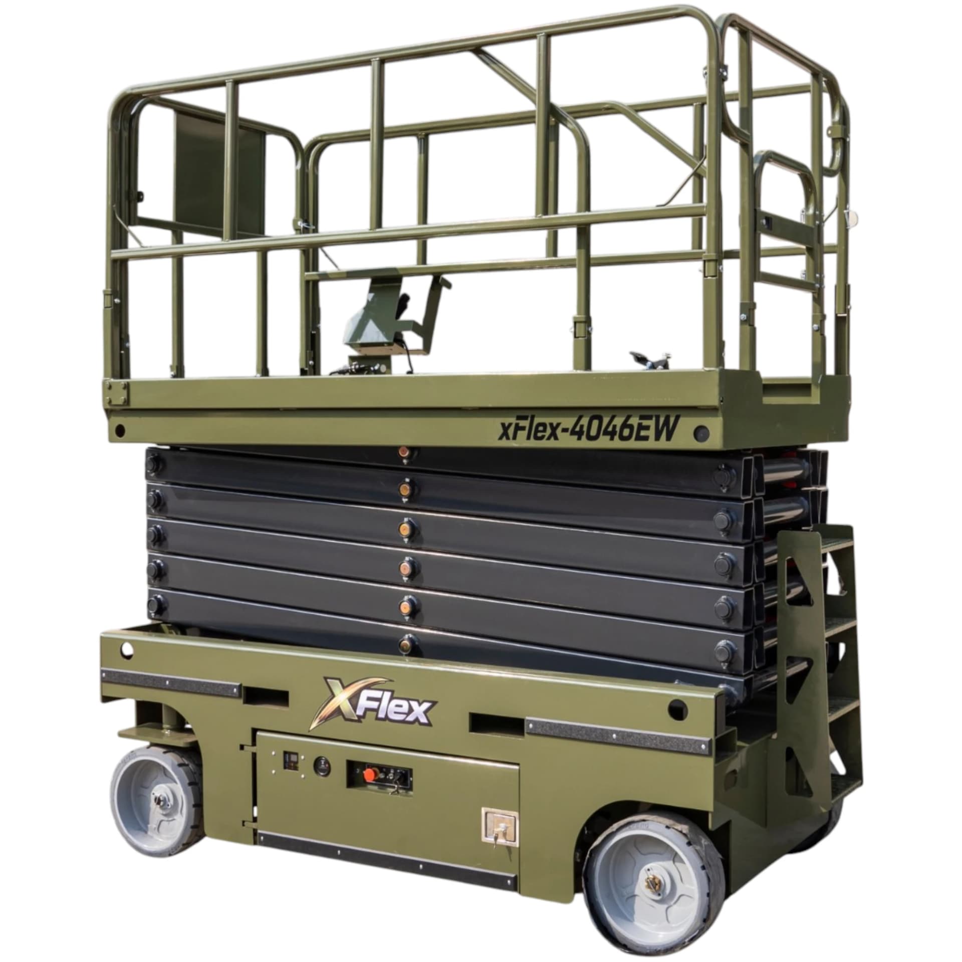 TYPHON xFlex-4046EW Electric Wheel Scissor Lift 2.6 Ton operating weight and 40ft platform height with 705lbs Load Capacity View 5