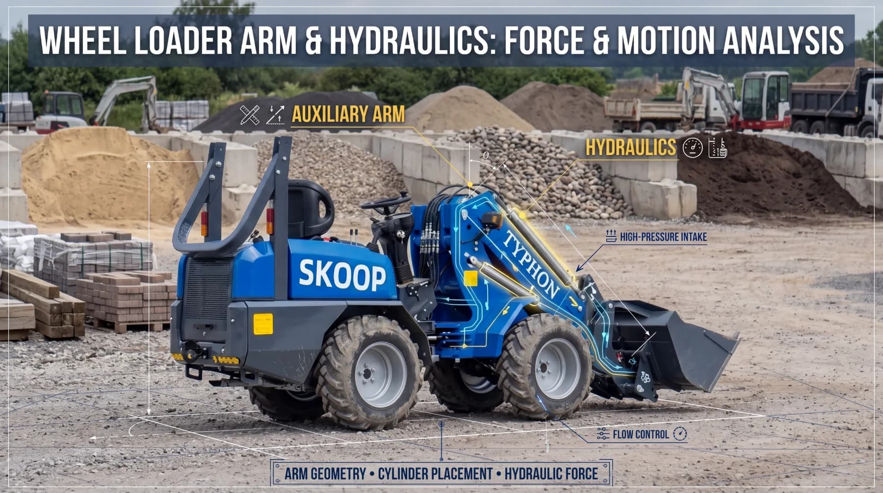 How Auxiliary Arm Design Impacts Wheel Loader Hydraulics