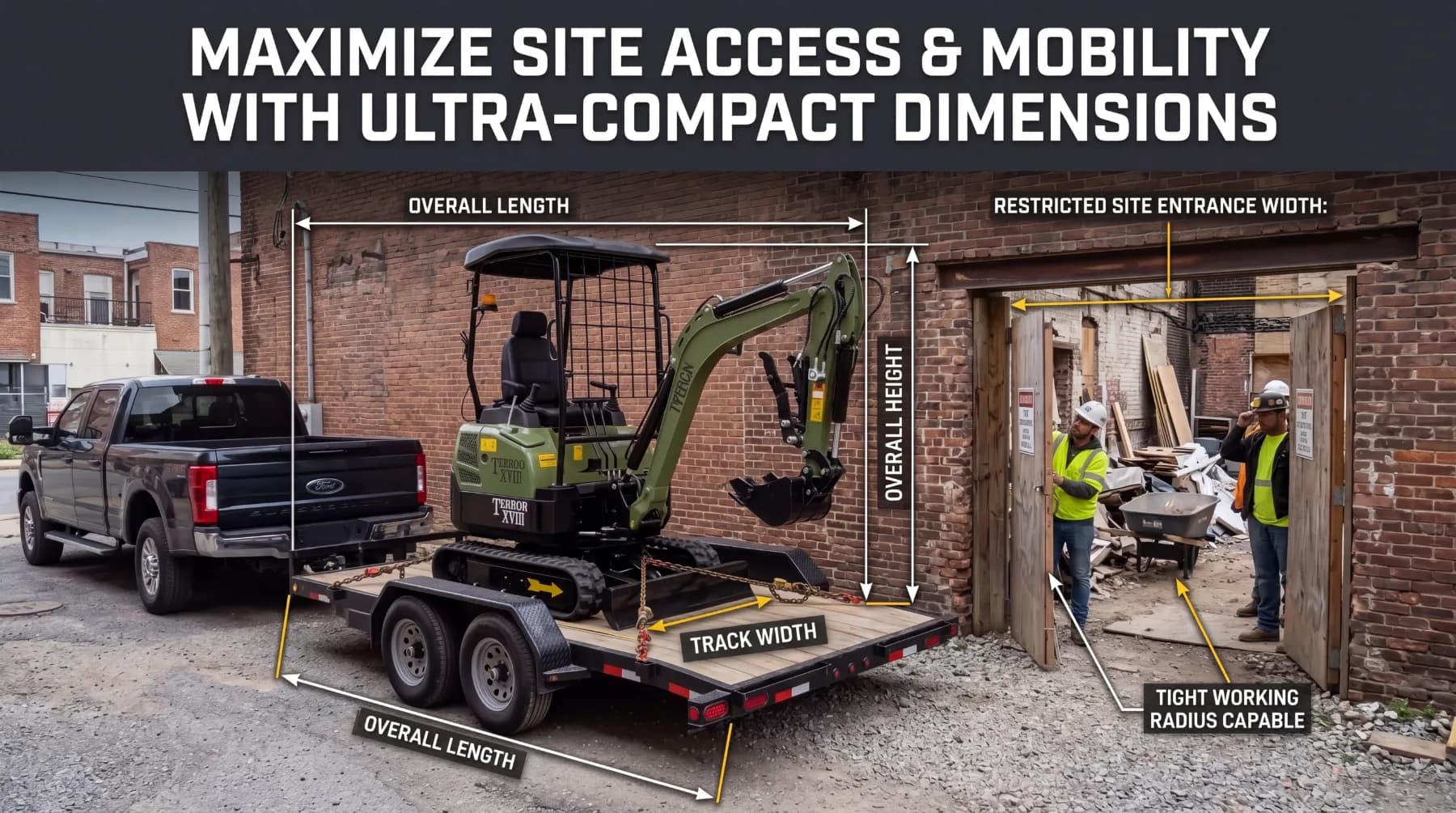How Excavator Dimensions Affect Transport, Access, and Jobsite Mobility